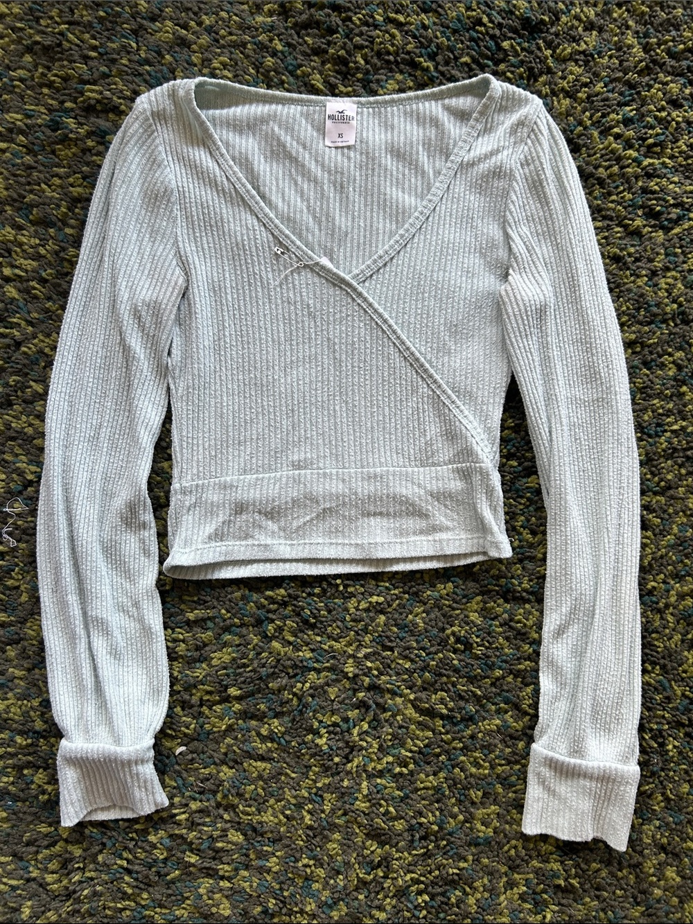 Hollister Seafoam Ribbed Top